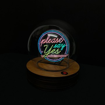 客製化禮物 生日禮物 玻璃球燈 - Led neon light 燈 字句