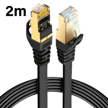 Carslave CAT6高速網路線 2m RJ45 10Gbps 扁線 純銅線芯 Gigabit 網路線