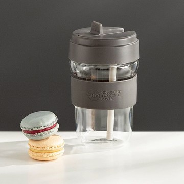 Holoholo｜Tonton Glass 玻璃吸管杯（360ml / 4色） 粉色