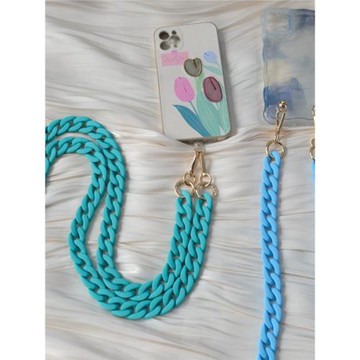 新款亞克力磨砂手機鏈 時尚百搭配件肩帶斜跨掛繩 樹脂鏈手機鏈