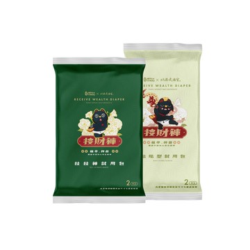 【蝦皮直營】波比PureBaby 北港武德宮聯名｜植萃抑菌接財褲(黏貼型/褲型) 輕巧包 (部分即期)