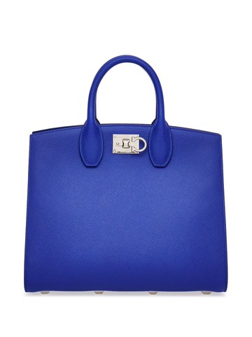 Ferragamo - Studio leather tote bag - women - CALFSKIN - One Size - Blue