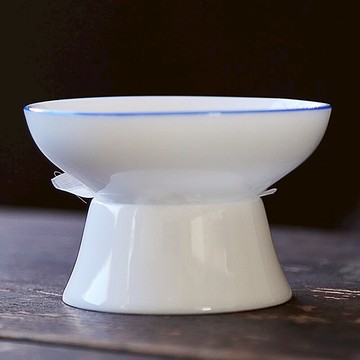 茶漏茶濾 陶瓷茶葉過濾器甜白瓷茶漏網泡茶器濾茶器茶隔 功夫茶具1入