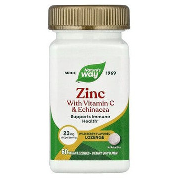 Nature's Way, 素食鋅錠，野生漿果味，60 錠