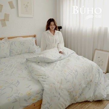 BUHO 台灣製LYOCELL萊賽爾雙人三件式床包枕套組 多款任選 - 暝色浮隱