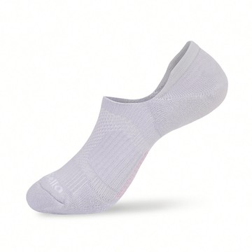 FootSpa無縫足弓加強氣墊運動隱形襪-棉紗 - M淡藍紫