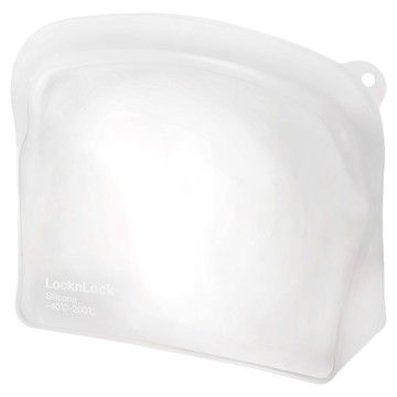 LocknLock 樂扣樂扣 白金矽膠好站密封袋 白色 M  1.2L  1個