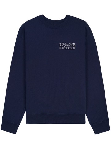 Sporty & Rich - logo-print cotton sweatshirt - unisex - Cotton - M - Blue