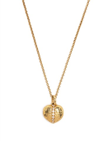 DOWER AND HALL - Heart Lumiere pendant necklace - women - 18kt Gold Vermeil/White Sapphire - One Size