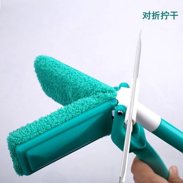 免手洗擠水擦玻璃器雙面高樓伸縮桿家用玻璃刮擦窗戶清潔神器刮水無痕安全防墜台灣出貨**