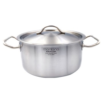 VitaCraft MONTANA 雙耳湯鍋 不鏽鋼 chromium18% nickel8% 滿水容量約4.1L  22cm  銀色  1個