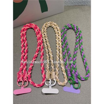 手工編織手機掛繩斜挎可背旅游防丟背包背帶斜背包包替換帶子繩子