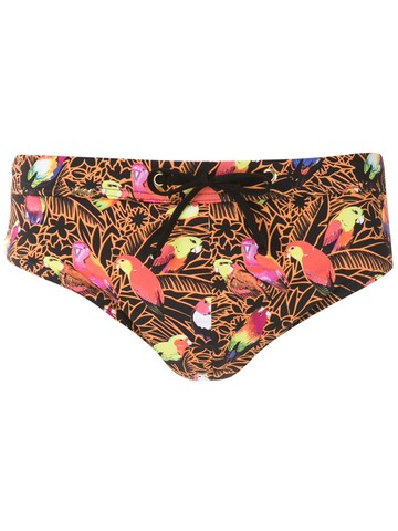 Amir Slama - printed swim trunks - men - Spandex/Elastane/Polyamide - GG - Black