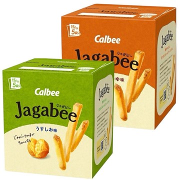 #悠西將# 日本 加樂比 Calbee 盒裝 薯條 餅乾 Jagabee 薯條餅乾 奶油醬油風味 薄鹽風味 卡樂比