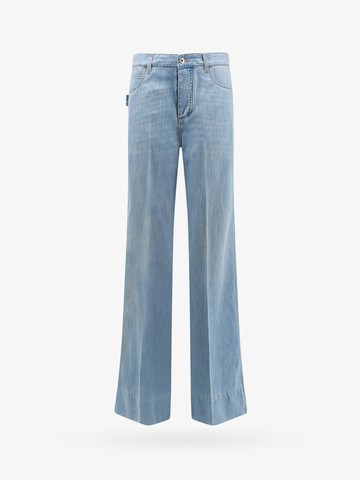 Cotton jens with back leather patch - BOTTEGA VENETA - gender_Woman