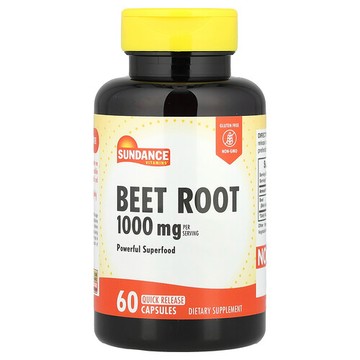 Sundance Vitamins, 甜菜根，60 粒速釋膠囊（每粒膠囊 500 毫克）