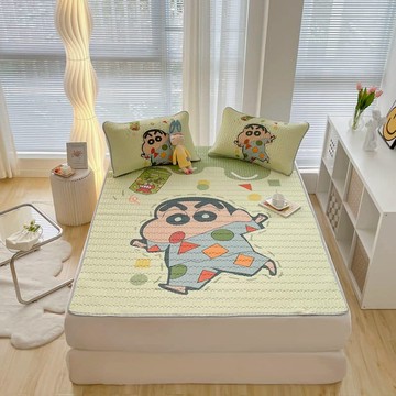 活潑小新 四季通用超舒適乳膠軟蓆三件套組