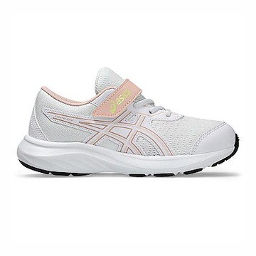 Asics Contend 9 Ps [1014A338-104] 中童 慢跑鞋 魔鬼氈 彈力 支撐 緩震 白 粉紅