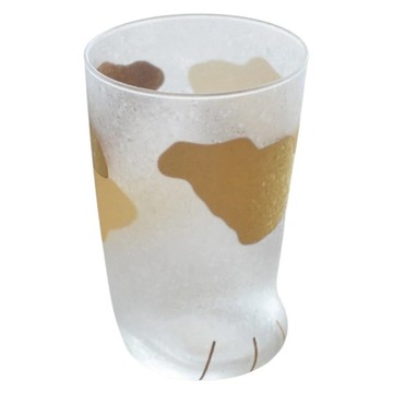ADERIA 貓腳造型玻璃杯 日製 金箔款 300ml  三花貓  1個