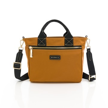 BERNIS 尼龍系列 隨行輕巧小方包 焦糖色 防潑水尼龍