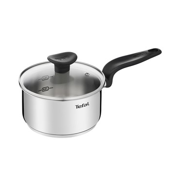 Tefal 特福 首選不鏽鋼系列單柄湯鍋 附鍋蓋  16cm  不鏽鋼  1個