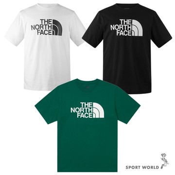 The North Face 北面 棉質短袖上衣 男裝 女裝 Logo 白/黑/綠【運動世界】NF0A86PSFN4/NF0A86PSJK3/NF0A86PSNL1