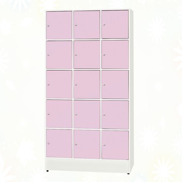 文創集 南亞塑鋼 雪莉多彩3.3尺15門塑鋼高保管櫃/收納櫃(六色可選)-100.1x45x187cm免組