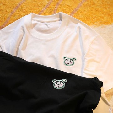 Upch 把你所有的不安，都交給我來溫暖。日系刺繡t恤卡通純棉男女