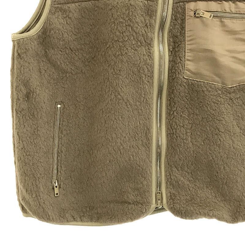 ents. Camel Boa Fleece Vest Sサイズ エンツ - ダウンベスト