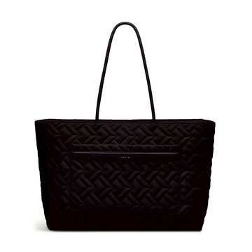 Radley London Womens Holland Park - Quilt Large Ziptop Tote - Black Large