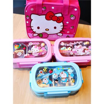 不銹鋼食品級餐盤防燙加深帶餐盒兒童水果便當盒學生飯盒食堂便當