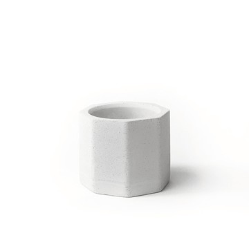 (現貨) 純灰系列 | 小八角形純色灰色水泥盆器 可搭配同色系底盤