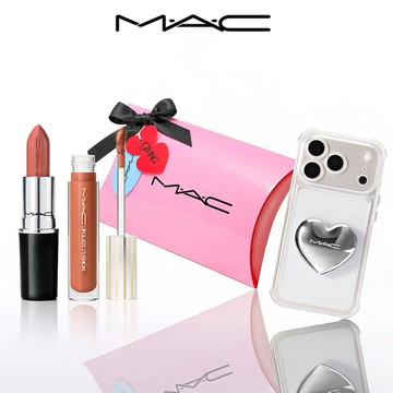 【MAC】水潤唇彩組✨超水感持色水唇膏/超透亮冰晶氣墊唇油 任選色2入組+ 贈💖愛心鏡架 |送給女生 | 超水感  |送禮首選