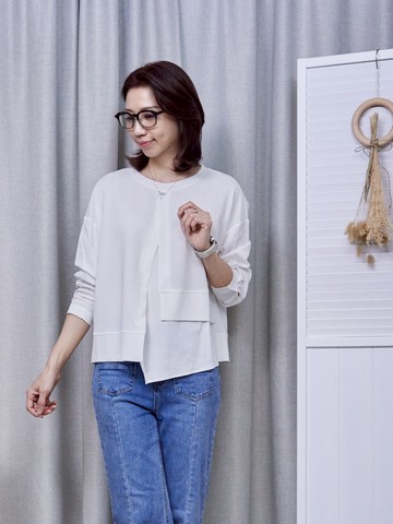 不規則拼接剪裁★高質感日常上衣