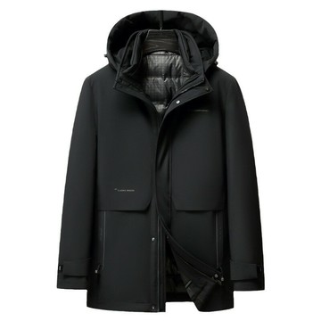 【巴黎精品】現貨+預購 真羽絨90%白鴨絨羽絨外套羽絨衣夾克-保暖一衣三穿鴨絨脫卸內膽男外套2色a1is81