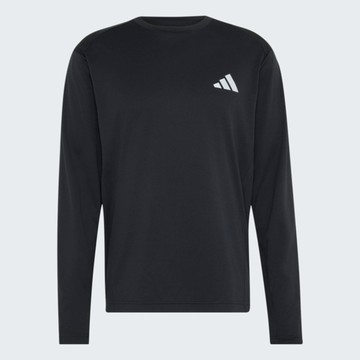 adidas Adidas 愛迪達 Trn L::s Carat T KU8507 男 長袖上衣 休閒長袖 健身 訓練 黑