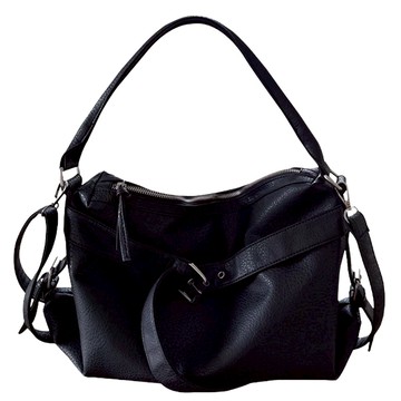 MDMS 軟皮肩背包  黑色  大型