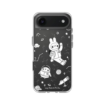 iPhone Air Clear Case（相機按鈕） 透明 - 懶散兔與啾先生 Lazy Rabbit and Mr.Chu - outerspace