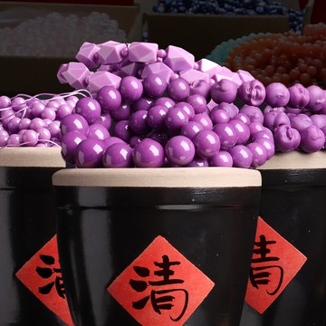 親寶水晶紫云母多圈佛珠手鏈女款佛頭手串項鏈DIYS925銀首飾