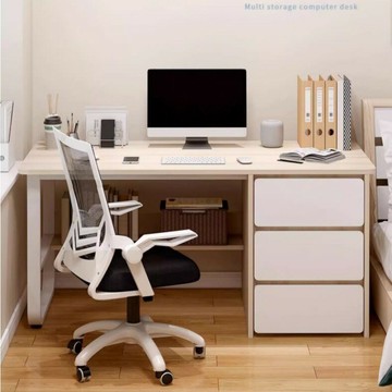 免運 開立發票 電腦桌臺式家用辦公桌現代簡約帶抽屜書桌桌椅組合臥室學生學習桌 快速出貨