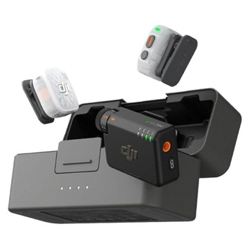 DJI 大疆創新 無線麥克風 1v2 含充電盒 四發一收 超輕巧  白色  DJI MIC MINI 2S