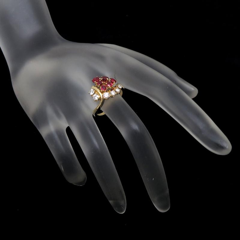 銀座店］MIKIMOTO ミキモト K18 1.15ct ルビー ダイヤモンド リング・指輪 K18イエローゴールド 10号 レディース  DH77697 | LINEショッピング