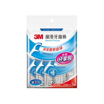 3M 細滑牙線棒單支裝分享包105支-ECO包裝