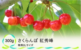 先行予約 さくらんぼ 紅秀峰 特秀2Lサイズ 300g 化粧箱鏡詰め 2024年産 令和6年産 山形県産 ns-bst2x300