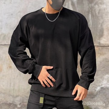 寬鬆衛衣 寬鬆長袖 套頭衫 排汗衫 圓領衛衣 落肩長袖 寬鬆上衣 長t 薄外套 打底衫 內搭長袖 棉外套 男衛衣 上衣