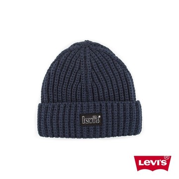 Levis 男女同款 Beanie毛帽 / 羊毛添加 / 精工Logo布章 海軍藍