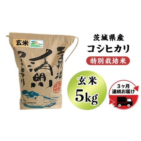 ふるさと納税 20-22茨城県産コシヒカリ特別栽培米5kg（玄米） 茨城県阿見町