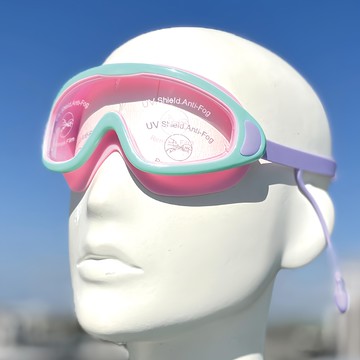 ButterFly Fish 蝴蝶魚兒童大框防霧泳鏡SG901 粉紫色 舒適貼合 清晰視野  1個  均碼