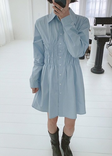 高訂系列-立挺收腰襯衫洋裝