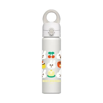 磁吸水壺 AquaStand 不鏽鋼 700cc - 附吸管 白 - Bunni Konbiny - Bunni Konbiny 水果派對